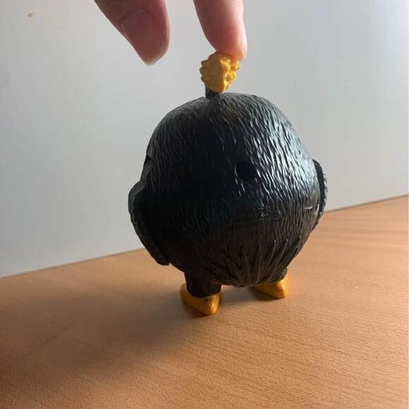 Angry Birds Black Bomb Moving Wings Cake Topper 3" McDonald’s Happy Meal Toy - Picture 3 of 8